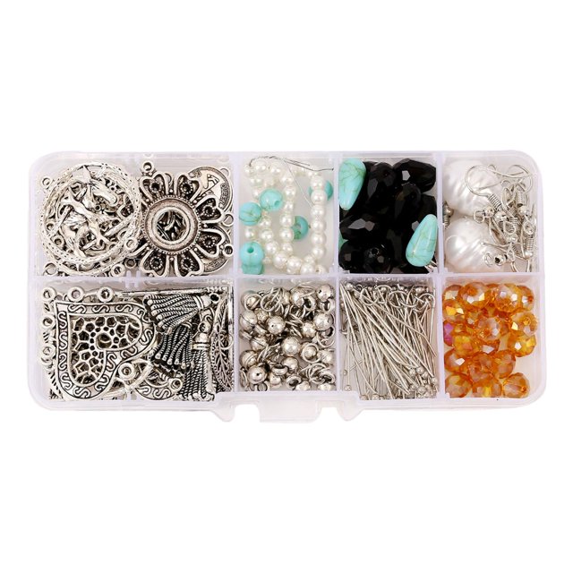 Kit de fabricación de pendientes DIY/allos de enlace ganchos para pendientes hallazgos de accesorios conector/para sumistros de fabricación conjunto de la Baoblaze Fabricación de aretes
