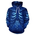 thumbnail image 3 of Sudadera con capucha con estampado 3D de esqueleto de Halloween para hombre, suéter holgado con capucha, Tops con bolsillo, chándal Unisex, ropa de moda, otoño, 3 of 4