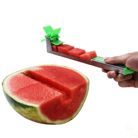 Watermelon Windmill Cutter[Original] Auto Stainless Steel Melon Cuber Knife - Fun Fruit Vegetable Salad Quickly Cut Tool, Best Gift For Girls Mom Friends, Must Have Kitchen (Best Way To Store Cut Watermelon)