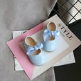 thumbnail image 5 of IROINNID Toddler Girls Shoes Bowknot Non-slip PU Princess Round Toe Dress Shoes, Size 18M-6Y, 5 of 9