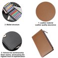 thumbnail image 3 of Carteras delgadas para hombres - Cartera de cuero con clip para billetes para hombres - Tarjetero minimalista, 3 of 5