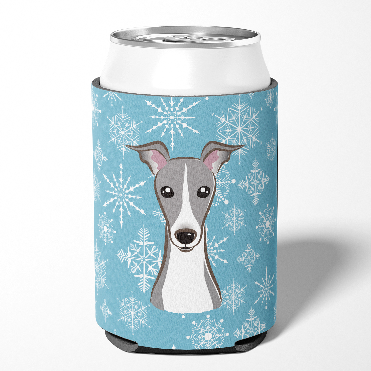 Carolines Treasures BB1670CC Snowflake Italian Greyhound Can & Bottle Hugger