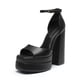 thumbnail image 1 of Sandalias de Tacón DREAM PAIRS para Mujer Talla 9.5 Negras, 1 of 6