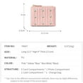 thumbnail image 2 of MINKUROW Small Wallet for Girls Women Tri-folded Wallet Cash Pocket Card Holder Coin Purse with ID Window elegant youthful and cute- -flowers-balck, 2 of 5