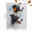 thumbnail image 3 of Two Border Collies Watercolor Canvas Print, Wall Art Decor for Living Room Bedroom Office Study, Pet Lover Gift, 3 of 8