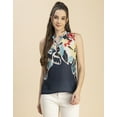 thumbnail image 5 of Moomaya Sleeveless Mandarin Collar Printed Georgette Top - Women's Stylish Top, 5 of 9