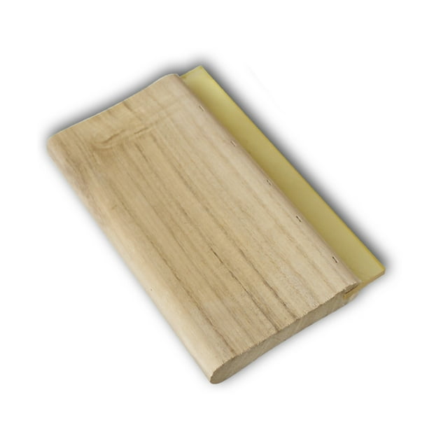 INTBUYING 1pc Screen Printing Squeegee Ink Squeegee Scraper 6.3 inches Long Wooden Scraper 65 Durometer 4 inches Wide