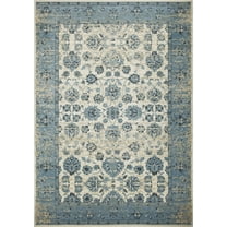 2’ x 8’ Blue Ivory Distressed Oriental Runner Rug