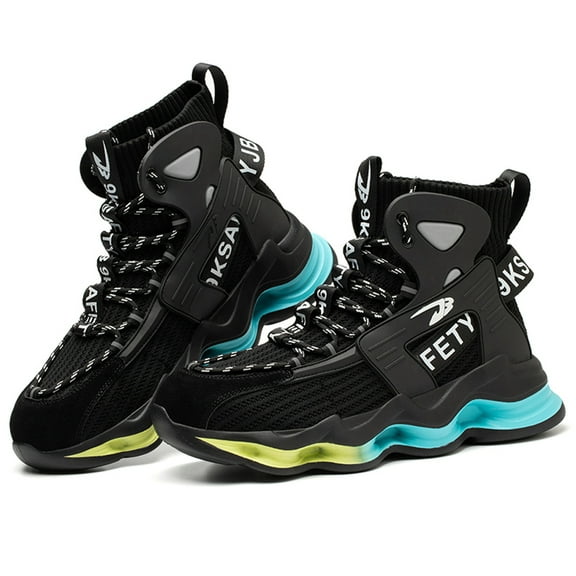 DianSen Safety Shoes for Men Steel Toe Work Boots Flexible Fit for Working Slip Resistant Anti-Smash