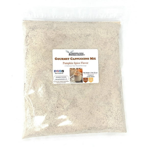 YANKEETRADERS® Pumpkin Spice Instant Cappuccino Mix, 2 lbs. (Make Hot, Iced or Frozen)