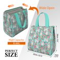 thumbnail image 3 of Bichon Dog Blue Florals Insulated Lunch Bag for Women & Adults,Large Portable Soft Cooler Lunch Bag,Thermal Food Storage Tote with Pearl Cotton,8.66L,8.75x5.75x9.5 Inch, 3 of 6