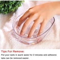thumbnail image 5 of 24 piezas de uñas postizas navideñas largas con diseño de ataúd, brillantes y con rayas rojas y verdes, cobertura completa de uñas acrílicas para decoración de manicura de mujer, 5 of 5