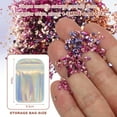 thumbnail image 2 of 6 Colors Crushed Glass Chips, 1-3mm Irregular Glitter 33g, Pink Color Series, 2 of 6