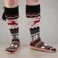 thumbnail image 5 of BambooMN Women's Knit Gripper Slipper Socks with Tassel - Red Reindeer - 1 Pair, 5 of 6