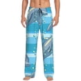 thumbnail image 2 of Goofa Dolphin Printed Soft Pajama Pants for Men, Wide Leg Comfy Casual Lounge Yoga Pants-, 2 of 9