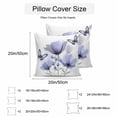 thumbnail image 3 of Waterproof Throw Pillow Covers Set of 2, 26x26 Inch Spring Flowers Decorative Pillowcases Outdoor Pillow Slip Cushion Covers Set for Couch Tent Pastoral Purple Butterfly Floral Plants, 3 of 7