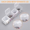 thumbnail image 4 of Diamond Embroidery Box, 3 Pack Clear Diamond Painting Storage Box Containers Each With 28 Mini Compartments Grids Mosaic Kits Accessories Storage Box, 4 of 5