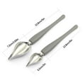thumbnail image 3 of Culinary Precision Drawing Decorating Spoon Set, 2Pcs Stainless Steel Chef Drizzle Spoons,Chocolate Filter Spoons,Professional Chef Tool for Decorative Plates, Cake, Coffee, 3 of 8