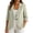 Gray, variant on Women's Cotton Linen Blazer Jacket Notched Lapel 3/4 Sleeve Work Office Casual Streetwear Top with Pockets Regular Fit