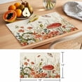 thumbnail image 6 of Vintage Spring Floral Placemats Set of 4 Summer Botanical Red Place Mats Indoor Wipeable Table Mats Washable Cloth Dining Table Placemats for Kitchen Holiday Party Home Decor 13x19 Inch, 6 of 9