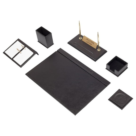Desk Organizers And Accessories 8 pcs-Office Desk Accessories-Desk Organizer Set-Desk Pads & Blotters-Office Organizer Set-Leather Desk Organizer