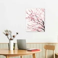 thumbnail image 3 of Nawypu Cherry Blossom Canvas Painting Pink Flower Pictures Watercolor Floral Posters Pink and White Wall Art Spring Art Prints Modern Flower Artwork Pink Canvas Wall Art for Living Room, 3 of 5