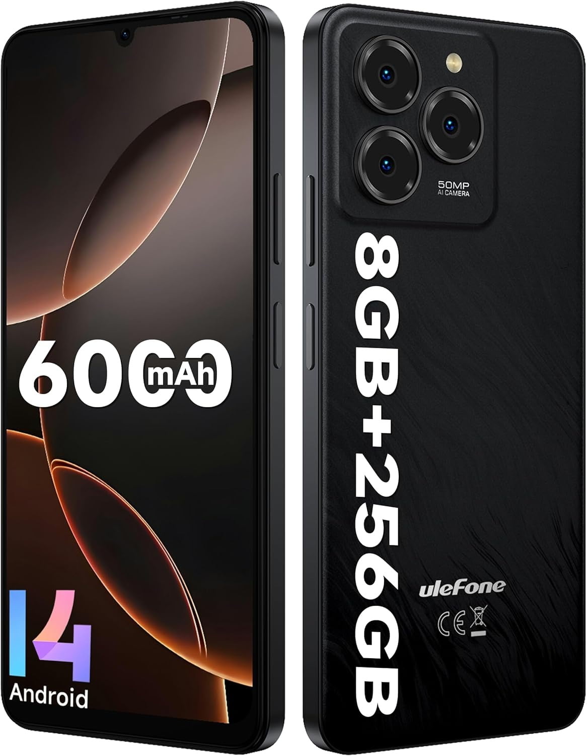 Unihertz Atom L 6GB+128GB Rugged GSM Cell Phone, Unlocked Android