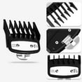 thumbnail image 4 of 8 PCS Premium Professional Hair Cutting Guides for , Beard Trimmer Guards Combs Attachment for ,Clipper Guards for with Metal Clip-from (Black), 4 of 4
