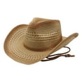 thumbnail image 3 of Shadoumai Straw Cowboy Hat For Women And Men With Shape It Brim Western Cowboy Hat, 3 of 4