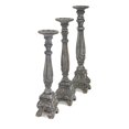 thumbnail image 1 of IMAX 14762-3 Porte-Bougies en Bois Kami, Marron - Ensemble de 3, 1 of 1