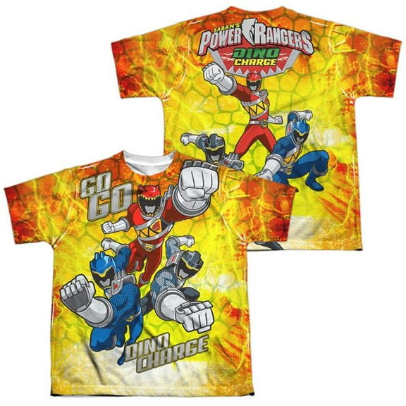 Power Rangers Go Go Dino Charge (Front Back Print) Big Boys Youth Sublimated Polyester Shirt