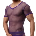 thumbnail image 6 of JXMVOJ Sexy Men's Tight Fitting Mesh Top, Breathable Nylon Spandex Fabric, Nightwear Party Casual Wear, Ergonomic Contour Design, All-Day Comfort, 6 of 8