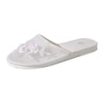 thumbnail image 3 of Mesh Sandals For Women Non-Slip Breathable Comfortable Casual Footwear Summer Slip On Floral Flat Shoes (6.5, White), 3 of 6