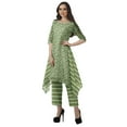 thumbnail image 3 of Moomaya Ensemble Kurti Asymétrique Imprimé pour Femme Grande Taille, Chanderi en Coton, 1 Unité, 3 of 6