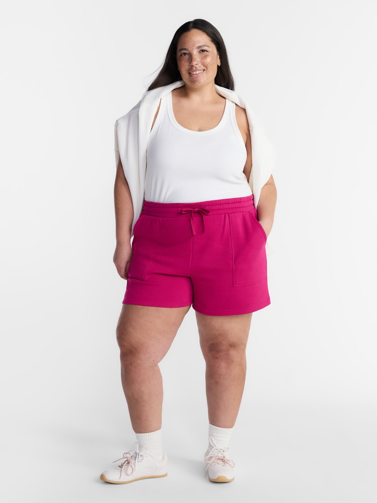 Terra & Sky Women's Plus Size Fleece Shorts, Sizes 0X-5X