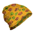 thumbnail image 1 of Snail Unisex Beanie, Mollusks and Leaves in Autumn, Hiking Outdoors, Marigold Rust and Green, by Ambesonne, 1 of 1
