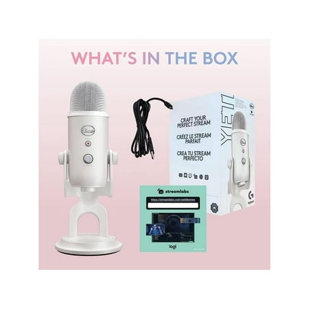 Logitech - Blue Yeti Professional Multi-Pattern USB Condenser Gaming Microphone with Exclusive Streamlabs Themes