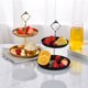 thumbnail image 4 of Jewelry display tray, 2-tier cake dessert storage, fruit display, foldable portable, metal frame, for office, high-traffic, durable, space-saving, elegant design, for bedroom, retail, 4 of 8