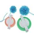 thumbnail image 2 of 4-Size Pom Pom Maker Set – Plastic Fluff Ball Weaver & Needle Kit for Creative Crafting & DIY Projects TIKA, 2 of 6