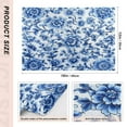 thumbnail image 4 of Blue and White Porcelain Reversible Placemat Non Slip Coffee Mat 18x12 Inch for Dining, Kitchen, Coffee, 4 of 9
