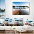 thumbnail image 3 of Designart Grand Prismatic Spring at Sunset - Seashore Throw Pillow - 16x16, 3 of 4