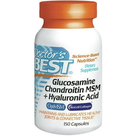 Doctor's Best glucos Chond MSM + Acide hyaluronique, 150 CT