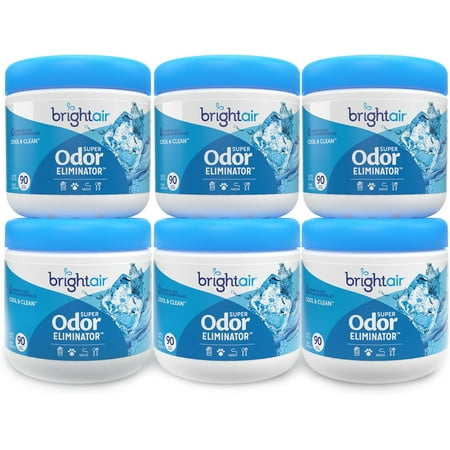 14 oz. Super Odor Eliminator, For Medium-Size Spaces, Cool & Clean Scent, Case of 6,Air Freshener, Natural Essential Oils, Lasts Up to 90 Days Each