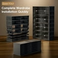thumbnail image 3 of JEKO&JEKO 10-Tier Double Column Foldable Shoe Storage Cabinet with Magnetic Doors, Holds 40 Pairs, Black, 3 of 5