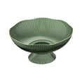thumbnail image 3 of Plato de frutas Baoblaze Tazón decorativo verde Frutero de pedestal, 3 of 8