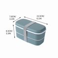 thumbnail image 4 of Birdeem Heated Lunch Box, Large Lunch Box, Food Grade Material Refrigerator Microwave Preservation Box, Double Layered Divided Childrens Lunch Box, Microwave Food Cover, Green Lunch Box, 4 of 7
