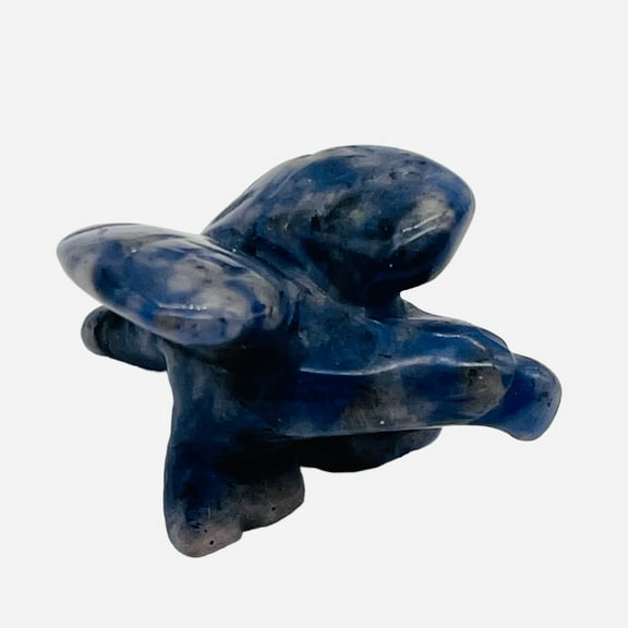 Unique Soaring Carved Sodalite Eagle Animal Figurine | 25x14x7.5mm | Blue White | 1 Figurine
