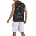 thumbnail image 5 of Easygdp Black Scientific Men's Mesh Basketball Jersey Quick Drying Sleeveless Shirts Fitted Muscle Tank Tops Sport Round Neck T-Shirt - X-Large, 5 of 9