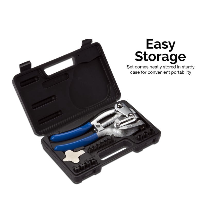 Neiko 02612A Hand Held Power Punch and Sheet Metal Hole Punch Kit, Cr-V 3/32" x 9/32