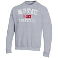 thumbnail image 2 of Men's Champion Gray Ohio State Buckeyes Big Ten Powerblend Pullover Sweatshirt, 2 of 3